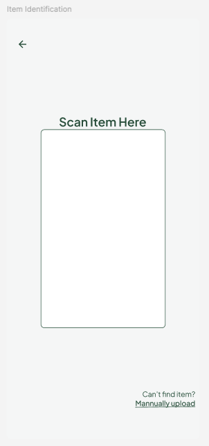 CookPrep item scanning screen.